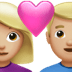 👩🏼‍❤️‍👨🏼 couple with heart: woman, man, medium-light skin tone display on Apple